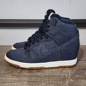 Nike Dunk Sky Hi Essential (644877-600) Women's Hidden Wedge Shoes Size 5.5 Blue